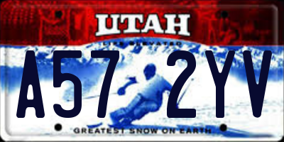 UT license plate A572YV