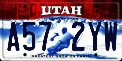 UT license plate A572YW
