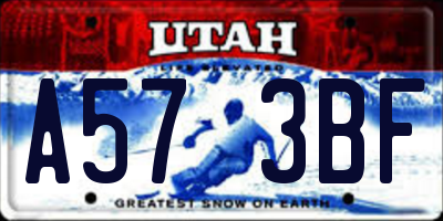 UT license plate A573BF