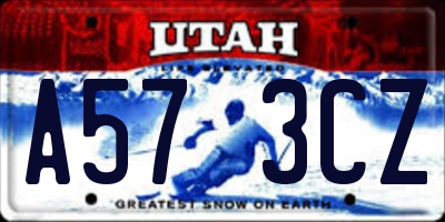 UT license plate A573CZ