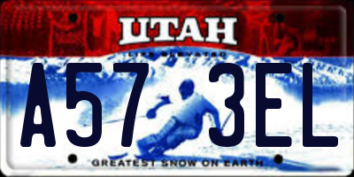 UT license plate A573EL