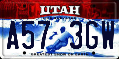 UT license plate A573GW