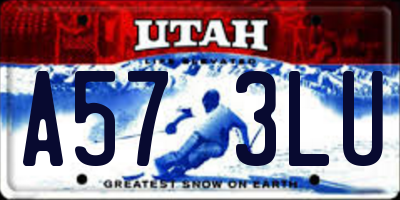 UT license plate A573LU