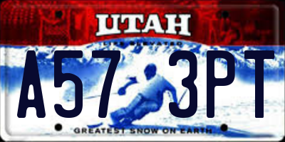 UT license plate A573PT