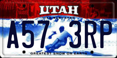 UT license plate A573RP