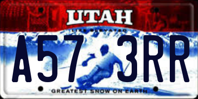UT license plate A573RR