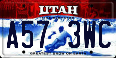 UT license plate A573WC