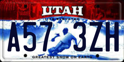 UT license plate A573ZH
