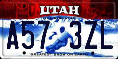 UT license plate A573ZL