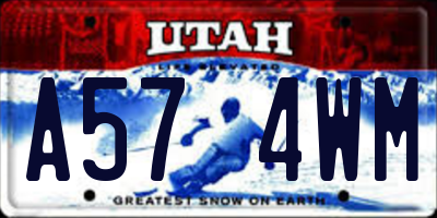 UT license plate A574WM