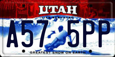 UT license plate A575PP