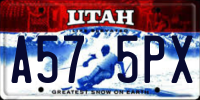 UT license plate A575PX