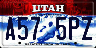 UT license plate A575PZ