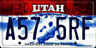 UT license plate A575RF