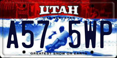 UT license plate A575WP