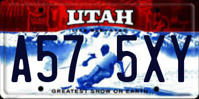 UT license plate A575XY