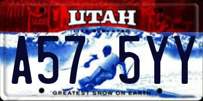 UT license plate A575YY
