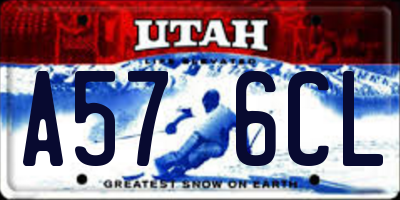UT license plate A576CL