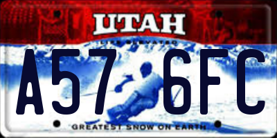 UT license plate A576FC