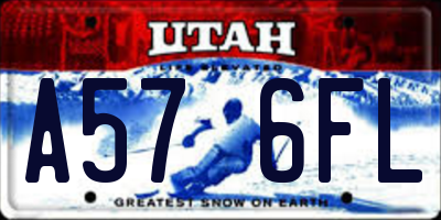 UT license plate A576FL