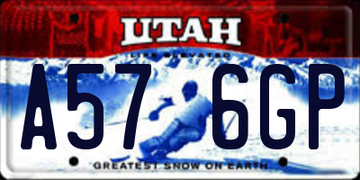 UT license plate A576GP