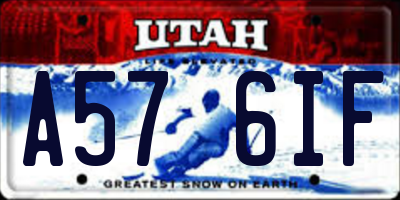 UT license plate A576IF