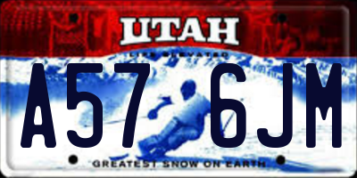 UT license plate A576JM