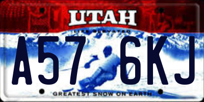 UT license plate A576KJ