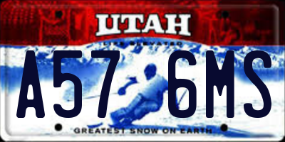 UT license plate A576MS