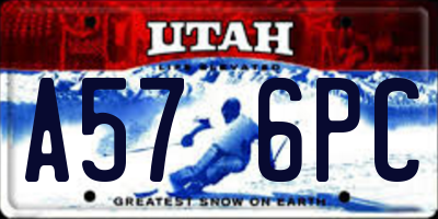 UT license plate A576PC