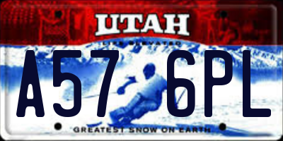 UT license plate A576PL