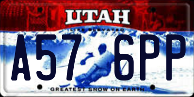 UT license plate A576PP