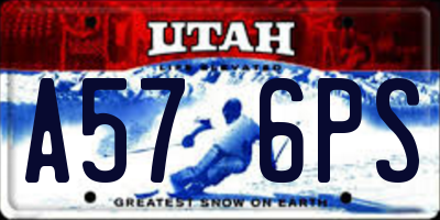 UT license plate A576PS