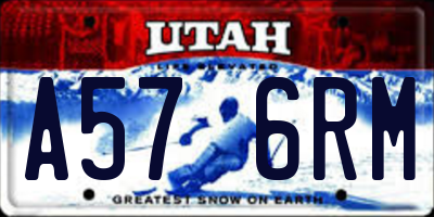 UT license plate A576RM