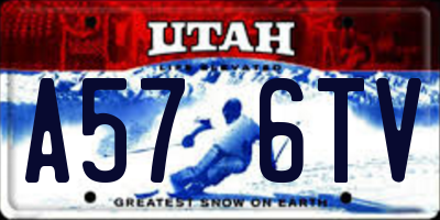 UT license plate A576TV