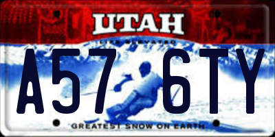 UT license plate A576TY