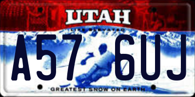 UT license plate A576UJ