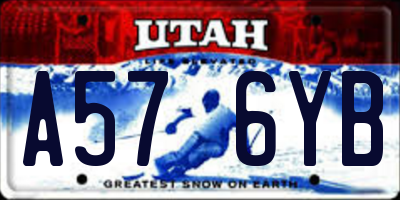 UT license plate A576YB