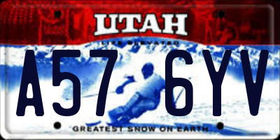 UT license plate A576YV