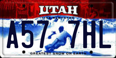UT license plate A577HL