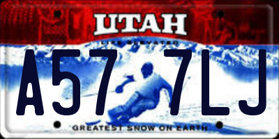 UT license plate A577LJ
