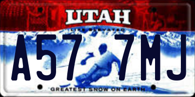 UT license plate A577MJ