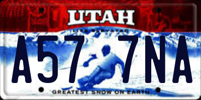 UT license plate A577NA