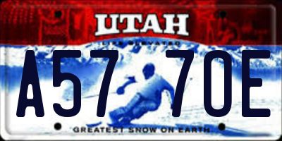 UT license plate A577OE
