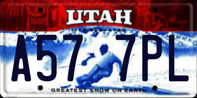UT license plate A577PL