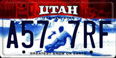 UT license plate A577RF