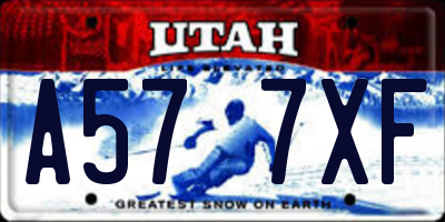 UT license plate A577XF