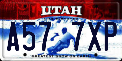 UT license plate A577XP