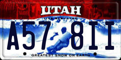 UT license plate A578II