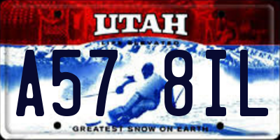 UT license plate A578IL
